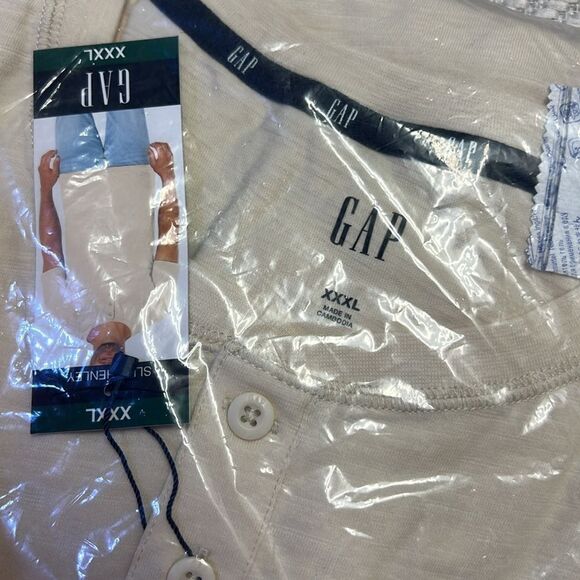 GAP - Slub Henley in Cream - Picture 4 of 4
